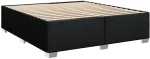 vidaXL Κρεβάτι Boxspring με Στρώμα Μαύρο 180x200 εκ. Υφασμάτινο