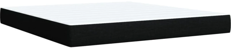 vidaXL Κρεβάτι Boxspring με Στρώμα Μαύρο 180x200 εκ. Υφασμάτινο