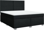 vidaXL Κρεβάτι Boxspring με Στρώμα Μαύρο 180x200 εκ. Υφασμάτινο