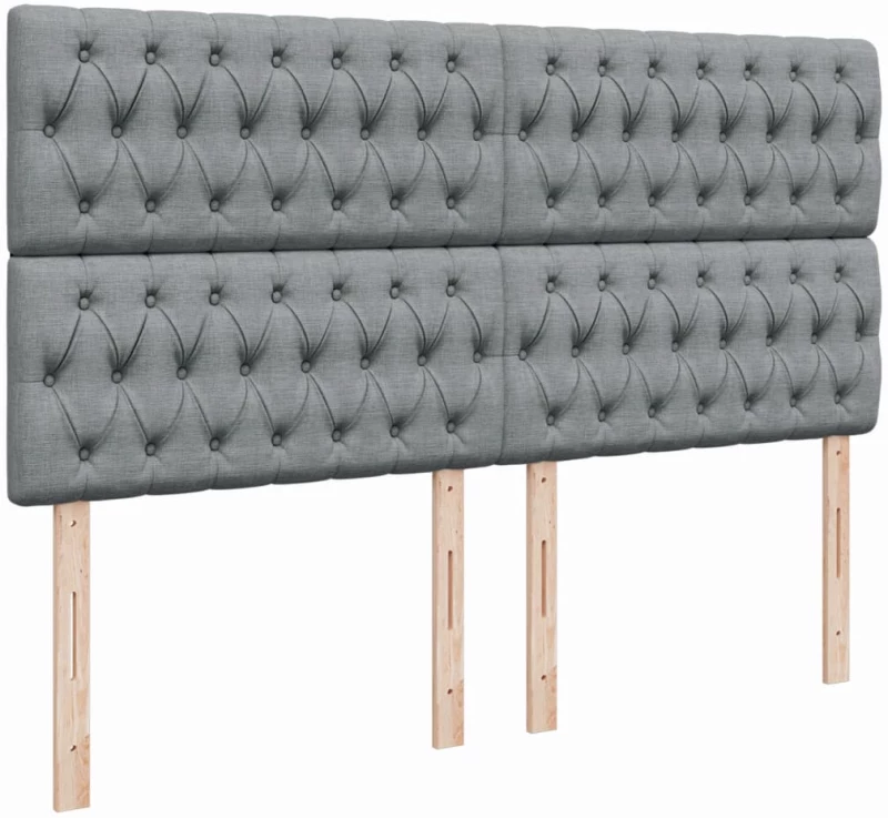 vidaXL Κρεβάτι Boxspring με Στρώμα Ανοιχτό Γκρι 180x200 εκ. Υφασμάτινο
