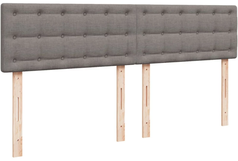 vidaXL Κρεβάτι Boxspring με Στρώμα Taupe 180x200 εκ. Υφασμάτινο