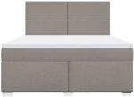 vidaXL Κρεβάτι Boxspring με Στρώμα Taupe 180x200 εκ. Υφασμάτινο
