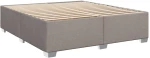vidaXL Κρεβάτι Boxspring με Στρώμα Taupe 180x200 εκ. Υφασμάτινο