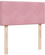 vidaXL Κρεβάτι Boxspring με Στρώμα Ροζ 90x190 εκ. Βελούδινο