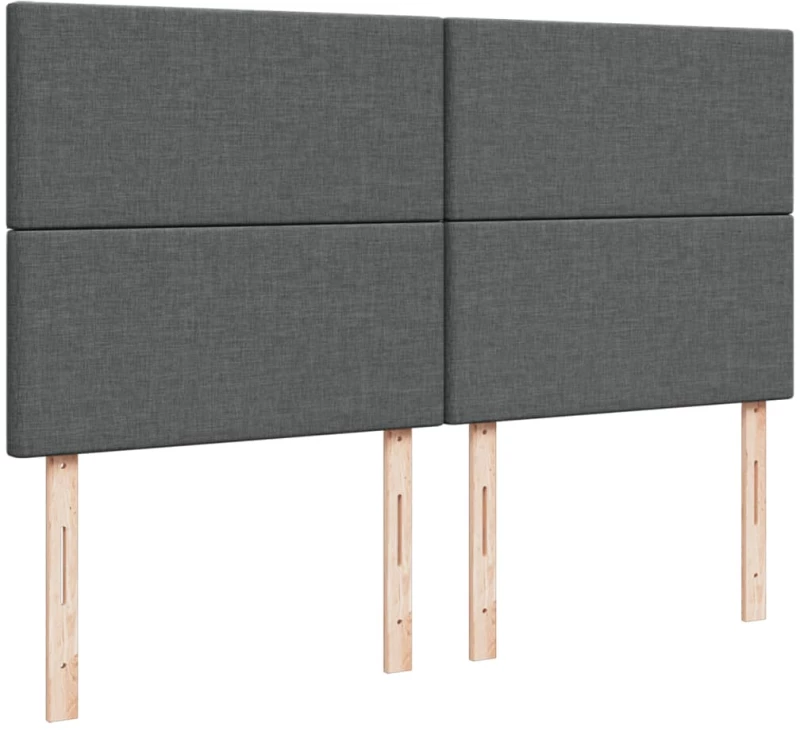 vidaXL Κρεβάτι Boxspring με Στρώμα Σκούρο Γκρι 180x200 εκ Υφασμάτιν