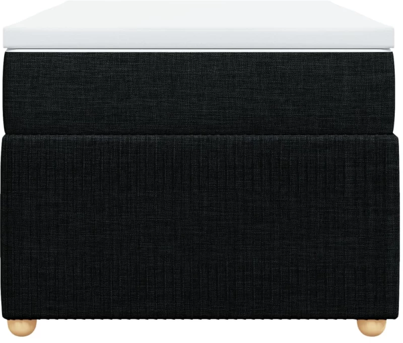 vidaXL Κρεβάτι Boxspring με Στρώμα Μαύρο 90x200 εκ. Υφασμάτινο