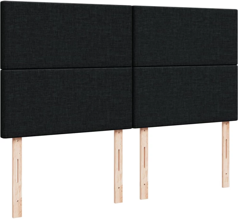 vidaXL Κρεβάτι Boxspring με Στρώμα Μαύρο 180x200 εκ. Υφασμάτινο