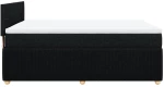 vidaXL Κρεβάτι Boxspring με Στρώμα Μαύρο 140x200 εκ. Υφασμάτινο