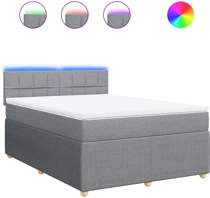 vidaXL Κρεβάτι Boxspring με Στρώμα Αν. Πράσινο 160x200εκ Υφασμάτινο
