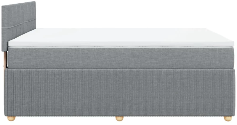 vidaXL Κρεβάτι Boxspring με Στρώμα Αν. Πράσινο 160x200εκ Υφασμάτινο