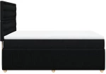 vidaXL Κρεβάτι Boxspring με Στρώμα Μαύρο 140x200 εκ. Υφασμάτινο