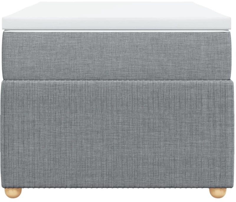 vidaXL Κρεβάτι Boxspring με Στρώμα Ανοιχτό Γκρι 100x200 εκ. Υφασμάτινο