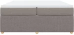 vidaXL Κρεβάτι Boxspring με Στρώμα Taupe 200x200 εκ. Υφασμάτινο