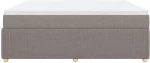 vidaXL Κρεβάτι Boxspring με Στρώμα Taupe 200x200 εκ. Υφασμάτινο