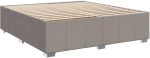 vidaXL Κρεβάτι Boxspring με Στρώμα Taupe 180x200 εκ. Υφασμάτινο