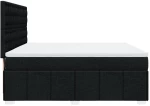 vidaXL Κρεβάτι Boxspring με Στρώμα Μαύρο 180x200 εκ. Υφασμάτινο