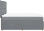 vidaXL Κρεβάτι Boxspring με Στρώμα Ανοιχτό Γκρι 140x200 εκ. Υφασμάτινο