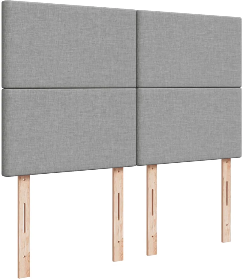 vidaXL Κρεβάτι Boxspring με Στρώμα Ανοιχτό Γκρι 140x200 εκ. Υφασμάτινο