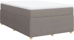 vidaXL Κρεβάτι Boxspring με Στρώμα Taupe 120x200 εκ. Υφασμάτινο