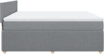 vidaXL Κρεβάτι Boxspring με Στρώμα Ανοιχτό Γκρι 180x200 εκ. Υφασμάτινο