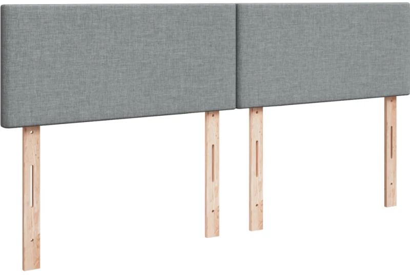 vidaXL Κρεβάτι Boxspring με Στρώμα Ανοιχτό Γκρι 180x200 εκ. Υφασμάτινο