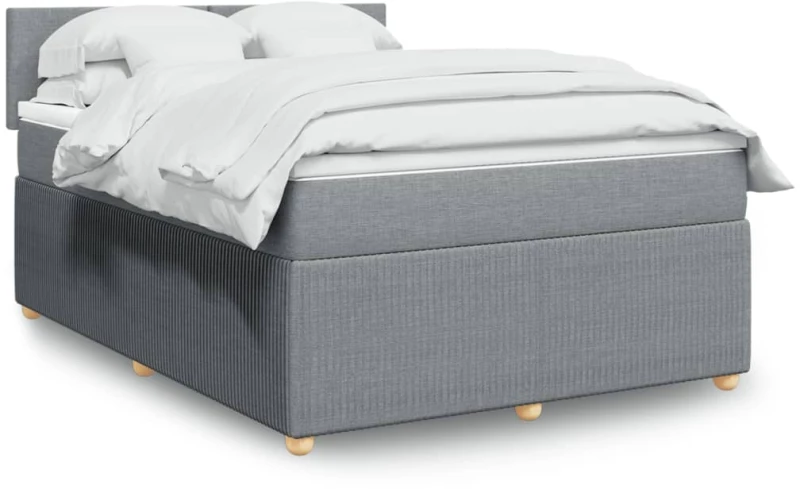 vidaXL Κρεβάτι Boxspring με Στρώμα Αν. Πράσινο 160x200εκ Υφασμάτινο