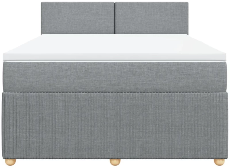vidaXL Κρεβάτι Boxspring με Στρώμα Αν. Πράσινο 160x200εκ Υφασμάτινο