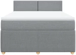 vidaXL Κρεβάτι Boxspring με Στρώμα Αν. Πράσινο 160x200εκ Υφασμάτινο