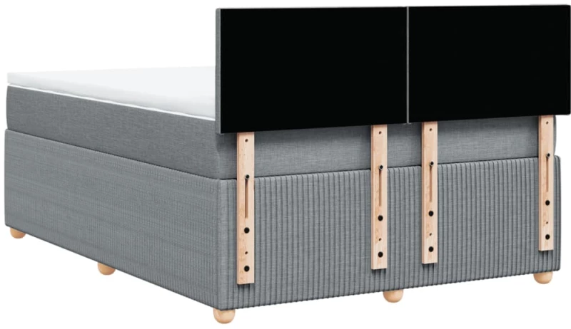 vidaXL Κρεβάτι Boxspring με Στρώμα Αν. Πράσινο 160x200εκ Υφασμάτινο