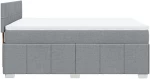 vidaXL Κρεβάτι Boxspring με Στρώμα Αν. Πράσινο 160x200εκ Υφασμάτινο