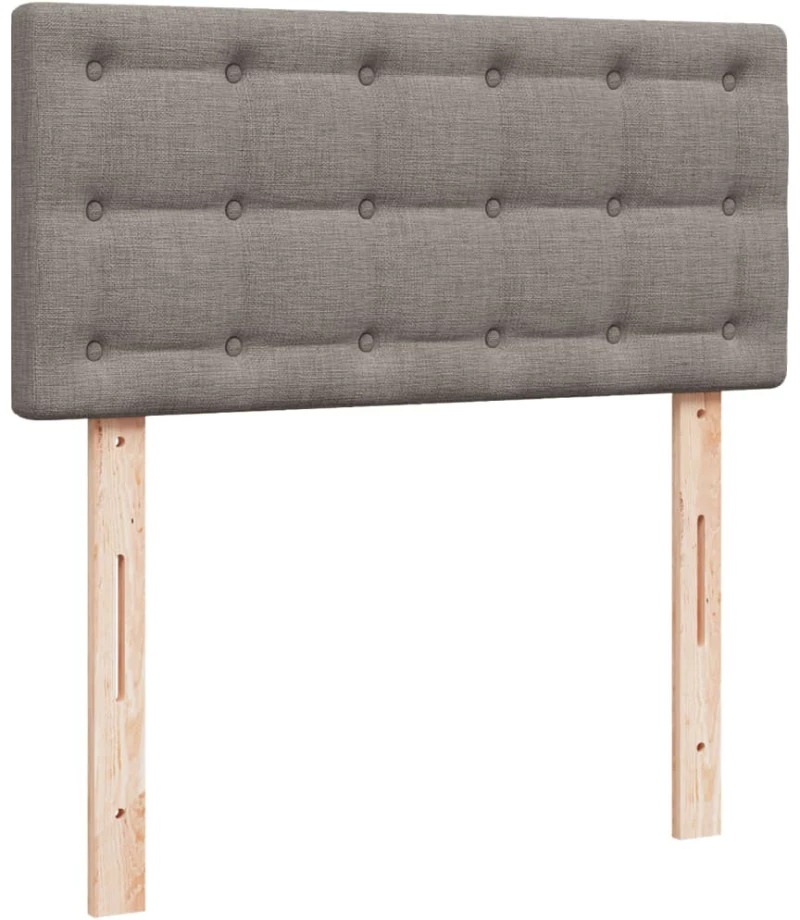 vidaXL Κρεβάτι Boxspring με Στρώμα Taupe 100 x 200 εκ. Υφασμάτινο