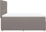 vidaXL Κρεβάτι Boxspring με Στρώμα Taupe 140x190 εκ. Υφασμάτινο