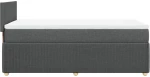 vidaXL Κρεβάτι Boxspring με Στρώμα Σκούρο Γκρι 80x200 εκ. Υφασμάτινο