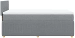 vidaXL Κρεβάτι Boxspring με Στρώμα Ανοιχτό Γκρι 80x200 εκ. Υφασμάτινο