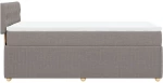 vidaXL Κρεβάτι Boxspring με Στρώμα Taupe 90x190 εκ.Υφασμάτινο