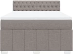 vidaXL Κρεβάτι Boxspring με Στρώμα Taupe 140x200 εκ. Υφασμάτινο