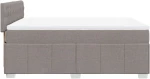 vidaXL Κρεβάτι Boxspring με Στρώμα Taupe 140x200 εκ. Υφασμάτινο