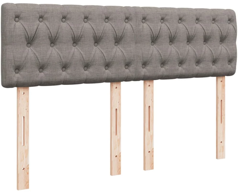 vidaXL Κρεβάτι Boxspring με Στρώμα Taupe 140x200 εκ. Υφασμάτινο