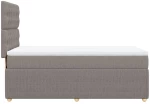 vidaXL Κρεβάτι Boxspring με Στρώμα Taupe 90x190 εκ.Υφασμάτινο