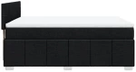 vidaXL Κρεβάτι Boxspring με Στρώμα Μαύρο 140x190 εκ. Υφασμάτινο