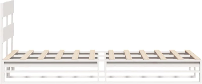 vidaXL Σκελετός Κρεβ. Χωρίς Στρώμα Λευκό 75x190 εκ Μασίφ Πεύκο