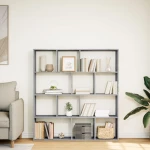 vidaXL Βιβλιοθήκη Γκρι Sonoma 132x29x141,5 εκ. από Επεξεργασμένο Ξύλο