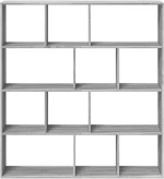 vidaXL Βιβλιοθήκη Γκρι Sonoma 132x29x141,5 εκ. από Επεξεργασμένο Ξύλο