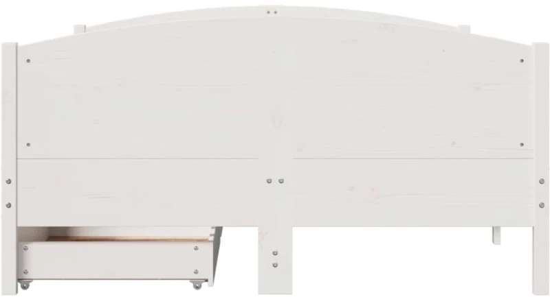 vidaXL Σκελετός Κρεβ. Χωρίς Στρώμα Λευκό 140x190 εκ Μασίφ Πεύκο