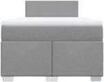 vidaXL Κρεβάτι Boxspring με Στρώμα Ανοιχτό Γκρι 120x190 εκ. Υφασμάτινο