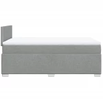 vidaXL Κρεβάτι Boxspring με Στρώμα Ανοιχτό Γκρι 120x190 εκ. Υφασμάτινο