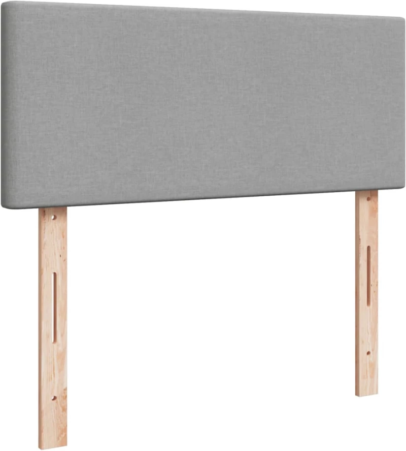 vidaXL Κρεβάτι Boxspring με Στρώμα Ανοιχτό Γκρι 120x190 εκ. Υφασμάτινο