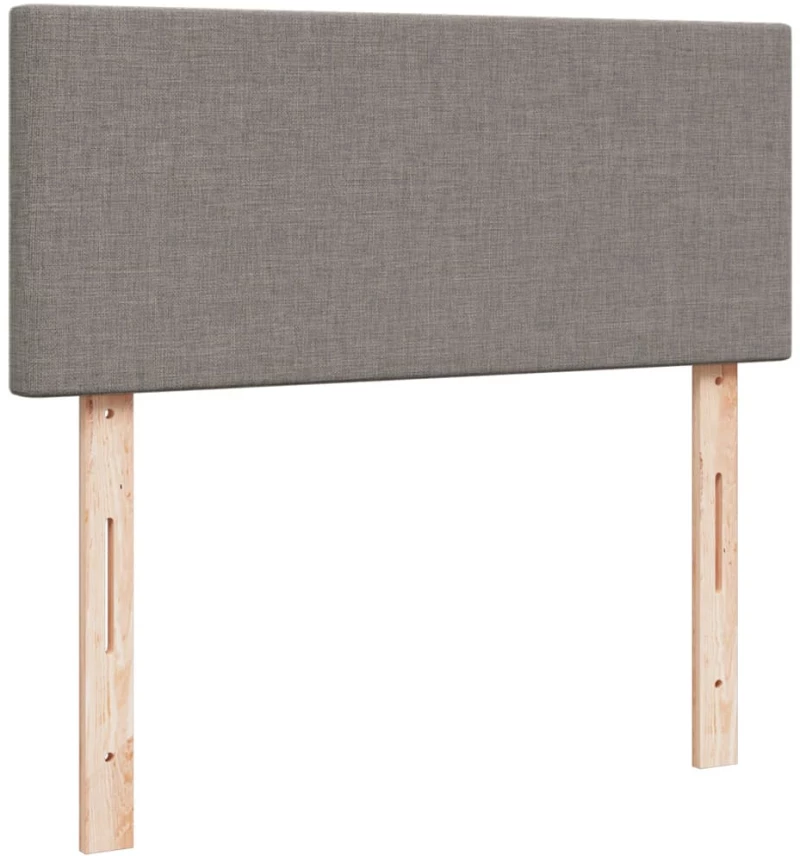 vidaXL Κρεβάτι Boxspring με Στρώμα Taupe 120x190 εκ. Υφασμάτινο
