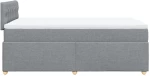 vidaXL Κρεβάτι Boxspring με Στρώμα Ανοιχτό Γκρι 120x190 εκ. Υφασμάτινο