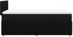 vidaXL Κρεβάτι Boxspring με Στρώμα Μαύρο 100 x 200 εκ. Υφασμάτινο